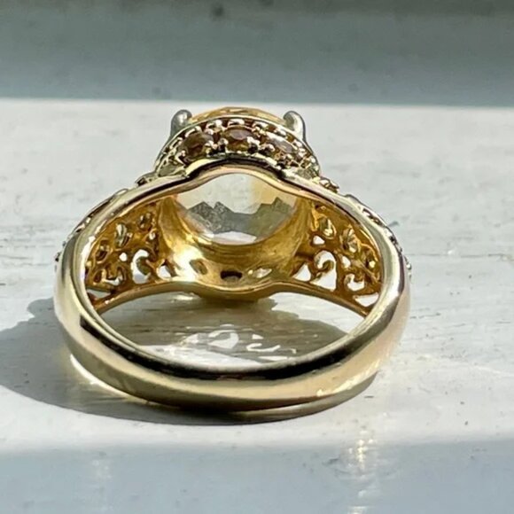 π Citrine Ring | Size 7 | 14K Gold Over Sterling Silver π - Picture 6 of 6